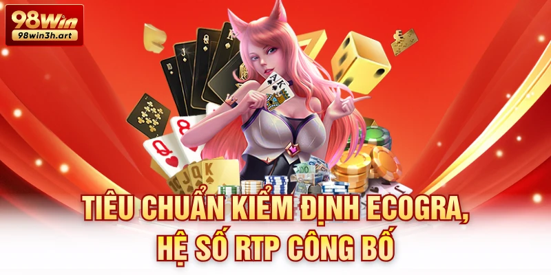  Tiêu chuẩn kiểm định eCOGRA, hệ số RTP công bố